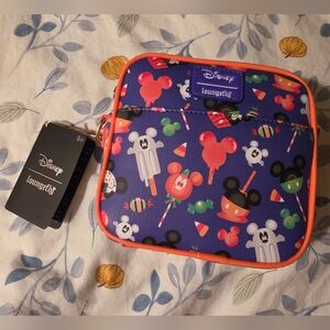 NWT Disney Loungefly Mickey Sweets & Eats Allover Print Crossbody Bag Soft Bag